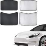 Lectron Roof and Rear Sunshade Set for Tesla Model 3 - Double Layer Car Window Shade (Black)