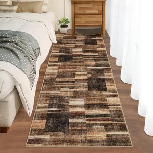 Washable Runner Rug Non Slip Kitchen Rugs Modern ndoor Entryway Rug Farmhouse Soft Bath Mat Stain Resistant Carpet for Bedroom Hallway Laundry - 1 of 4
