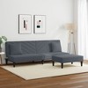 vidaXL Sofa Set Dark Gray Velvet (100% Polyester), Wood, Plastic Standard - 2 of 4