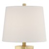 360 Lighting Arabella 25" High Geometric Modern Table Lamps Set of 2 Gold Finish Off-White Shade Living Room Bedroom Bedside Nightstand House Office - 3 of 4