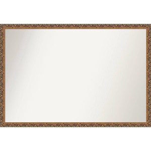 38" x 26" Non-Beveled Antique Bronze Wood Wall Mirror - Amanti Art: Rectangular, Includes Mounting Hardware - 1 of 4