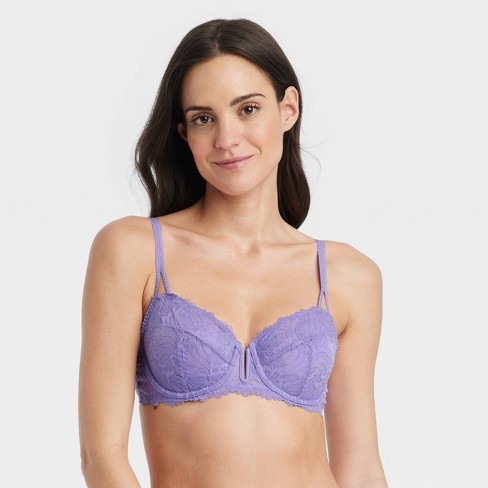 Women's Unlined Balconette Bra - Auden™ Purple 34d : Target