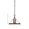 Toltec Lighting Any 1 - Light Pendant in  Dark Granite with 14" Purple & Metal Leaf Art Glass Shade - 2 of 2