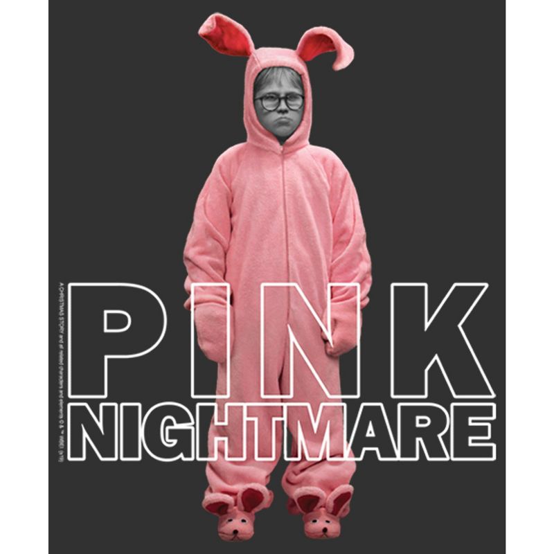 Men's A Christmas Story Ralphie Parker Pink Nightmare T-Shirt, 2 of 6