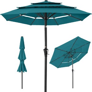 Best Choice Products 10ft 3-Tier Patio Umbrella, Market Sun Shade w/ Tilt Adjustment, Easy Crank - 1 of 4