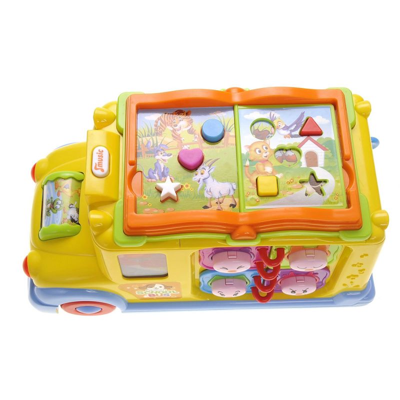 Ready! Set! Go! Educational Interactive School Bus Toy With Flashing Lights & Sounds, Great for Kids and Toddlers, 3 of 17