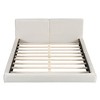 NicBex Queen Size Velvet Upholstered Platform Bed Frame with Headboard,Wood Slats Support,No Box Spring Needed,Easy Assembly,Beige/Gray - 3 of 4