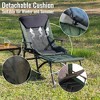ALEXOUN Camping Lounge Chair with Detachable Footrest,Portable Folding Camping Chair with Adjustable backrest for Outdoor Camping Beach Hiking Fishing - 2 of 4