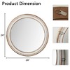 JUJABU 23.62" Round Wooden Farmhouse Decorative Wall Mirror for Bathroom, Bedroom, Entryway, Living Room, Kitchen - 4 of 4
