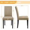 Yaheetech 4pcs Upholstered Fabric Dining Chairs with Solid Wood Legs For Dining Room - 3 of 4