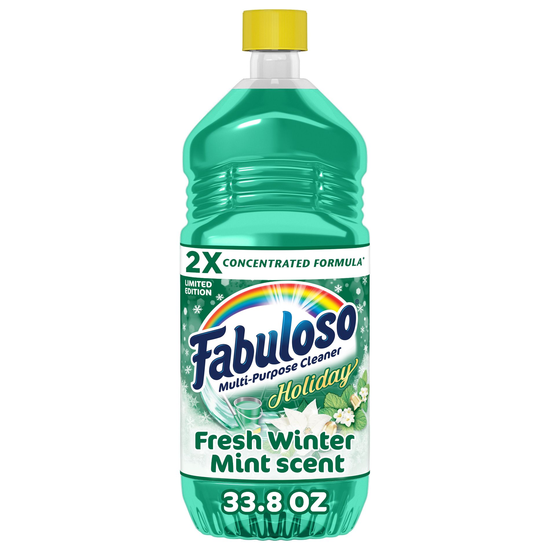 Fabuloso Limited Edition Winter Mint Multi-Purpose Cleaner, 2X Concentrated Formula, Floor Cleaner - 33.8 fl oz Bottle