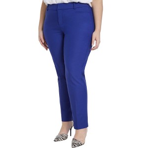 ELOQUII Women's Plus Size Petite Kady Fit Double-Weave Pant - 1 of 4