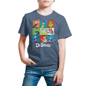 Boys' - Dr. Seuss - Character Grid Short Sleeve Graphic T-Shirt - 1 of 4