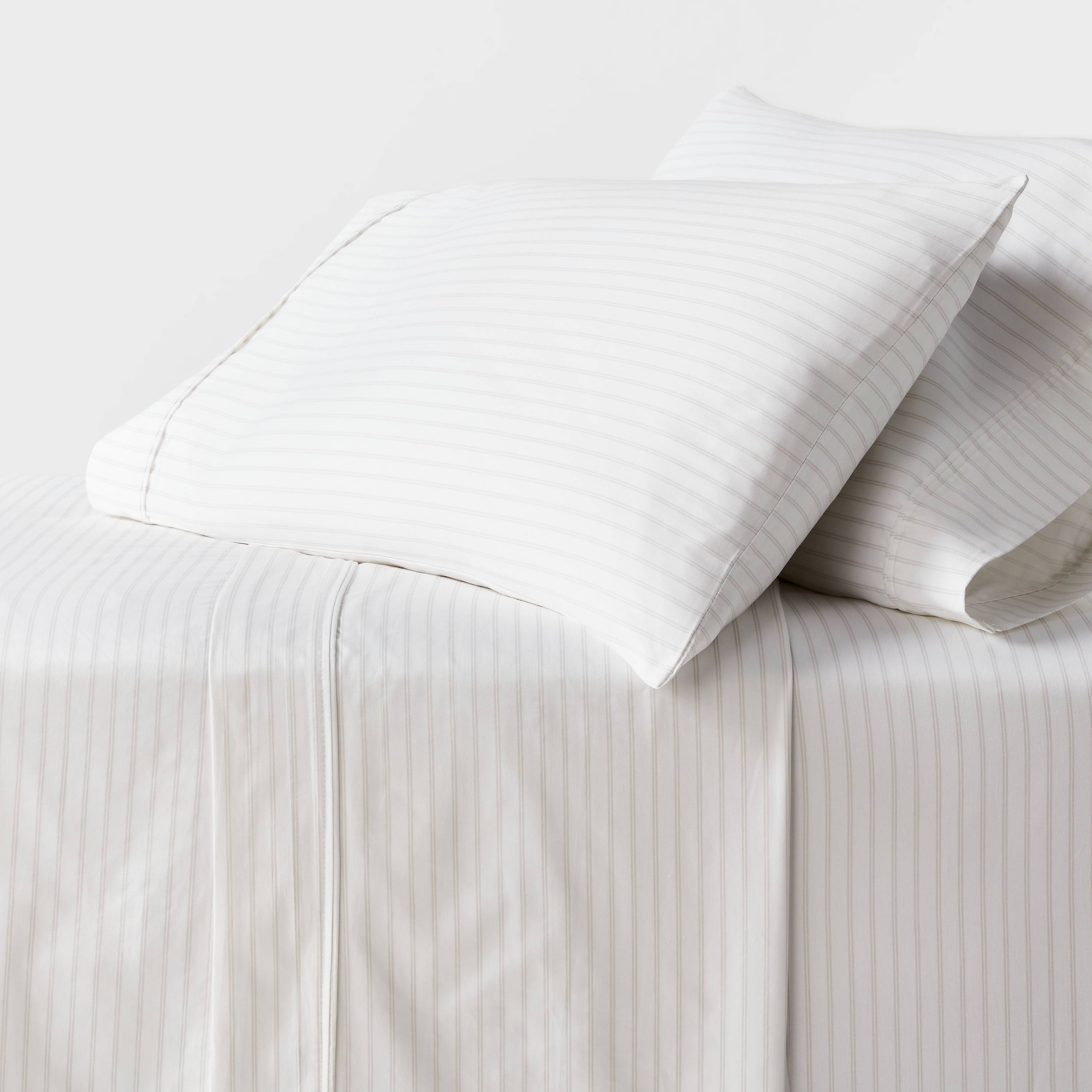 Full 400 Thread Count Performance Sheet Set Gray Stripe - Threshold™