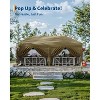 20x10 Pop Up Canopy with 6-Sidewall, Outdoor Tent with Portable Roller Bag - 3 Adjustable Height, 4 Weight Bags, 8 Stakes & 6 Guy Ropes - 4 of 4