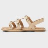 Toddler Girls' Kinsley Raffia Nautical Sandals - Cat & Jack™ Beige - 2 of 4