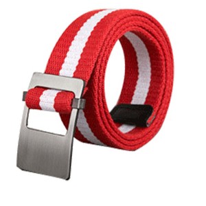 Unique Bargains Gender Neutral Canvas Web Belt with Metal Slide Buckle Width 1 1/2" 1 Pc - 1 of 4
