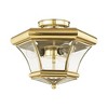 Livex Lighting Monterey 3 - Light Flush Mount in  Polished Brass - 3 of 4