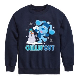 Boys' - Blue's Clues & You! - Chillin With My Snowmies Graphic Long Sleeve Fleece Sweatshirt - 1 of 4