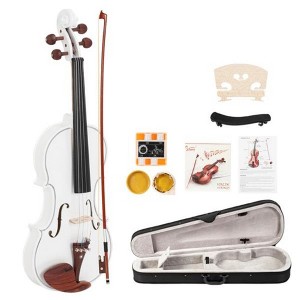 AZL1 Life Concept Orchestral String Instruments 4/4 Professional Violin Outfit with Complete Accessory Collection, White, 31.5"*9.84"*4.92" - 1 of 4