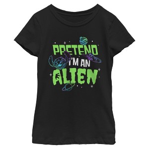 Girls Lilo & Stitch Pretend I'm An Alien T Shirt - 1 of 4