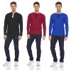DARESAY Men's Thermal Crew Long Sleeve Henley Tops Base Layer Shirt, Pack of 3 - 2 of 4