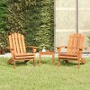 vidaXL Patio Furniture Set Folding Adirondack Chair Set Solid Wood Acacia - Brown Chair - 2 of 4