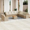 vidaXL Garden Sofa Set Beige - 2 of 4
