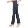 Rekucci Women's Pull-On Straight Leg Pants with Pockets & Tummy Control – Office Workwear Stretch Trousers - 2 of 4