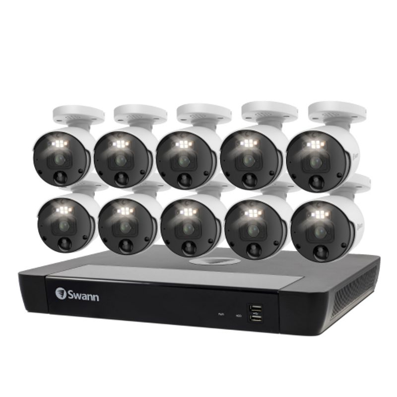 NVR16-8580 / 4TB / 10 x NHD-1200BE 12MP Bullet SwannForce IP Digital Still Cameras (brown box), 5 of 8