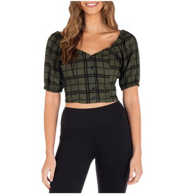 Hurley Womens Cropped Pullover Blouse