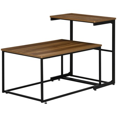 Modern Black Loop-Legged Nesting Coffee Table Set