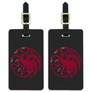 Game Of Thrones Targaryen Sigil Luggage ID Tags Set of 2 - 1 of 4