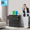 Acekool 3-Drawer Lateral File Cabinet with Lock, Metal Storage Organizer for Letter/Legal/A4 Files, Space-Saving Black Office Cabinet - 4 of 4