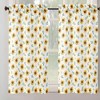 RT Designer's Collection Tribeca Sunflower Printed Slub 3 Pieces Kitchen Curtain Set With 1 Valance 52" x 18" and 2 Tiers 26" x 36" Each Multi Color - 4 of 4