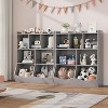 Acekool White Toy Storage Cabinet, 3-Tier Kids Bookshelf with Cubby Organizer, Open Compartments and Tilt Bins for Bedroom or Playroom - 3 of 4
