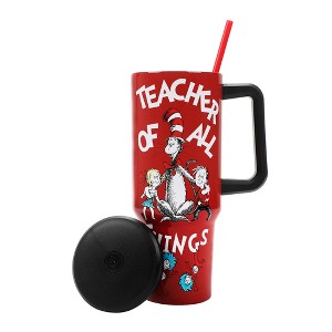 Dr Seuss Teacher Of All Things 40 Oz Tumbler With Ergonomic Handle - 1 of 4