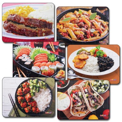 Kaplan Early Learning Cultural Food Puzzles - Set of 6