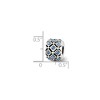 Black Bow Jewelry Sterling Silver with Blue Crystals September Lattice Bead Charm - 2 of 3