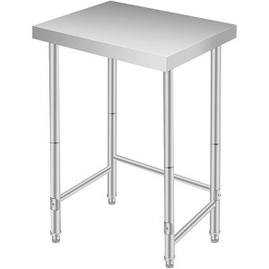 Stainless Steel Work Table 300LBS, NSF Heavy Duty Prep Table with Adjustable Feet & Locking Casters for Kitchen, Restaurant, Garage, Workshop - 1 of 4