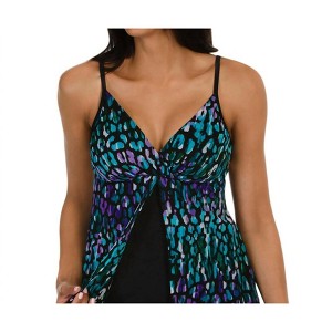 Women's Mesh Fly Away Tankini Top - Caribbean Joe - 1 of 2