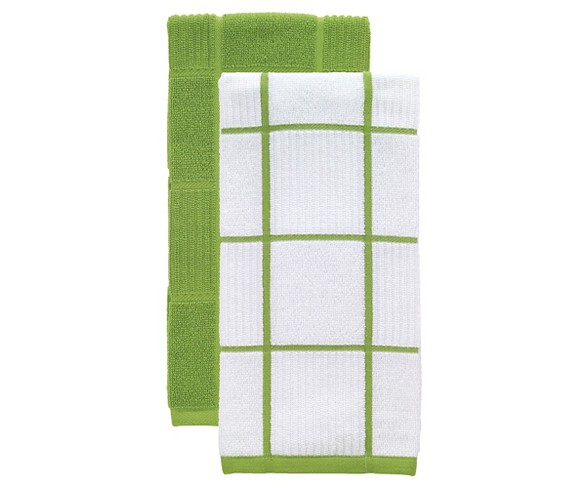 Green Parquet Kitchen Towel 2 Pack (16"x26") T-Fal