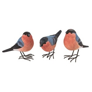 Transpac Resin 5.5" Multicolor Spring Finch Group Set of 3 - 1 of 2