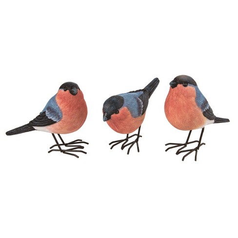 Transpac Resin 5.5" Multicolor Spring Finch Group Set of 3 - image 1 of 2