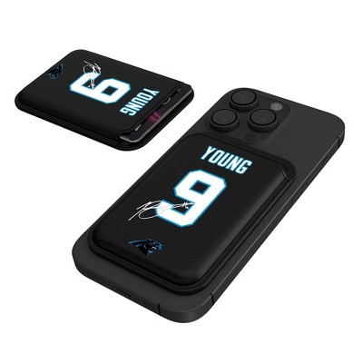 Keyscaper NFL Carolina Panthers Players Game Tactic Black Magnetic Credit Card Wallet