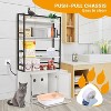 Tall Cat Litter Box Enclosure Furniture with Shelves, Hidden Cat Litter Box Furniture, Wooden Litter Box Cabinet with Sockets and Pull Out Tray - 4 of 4