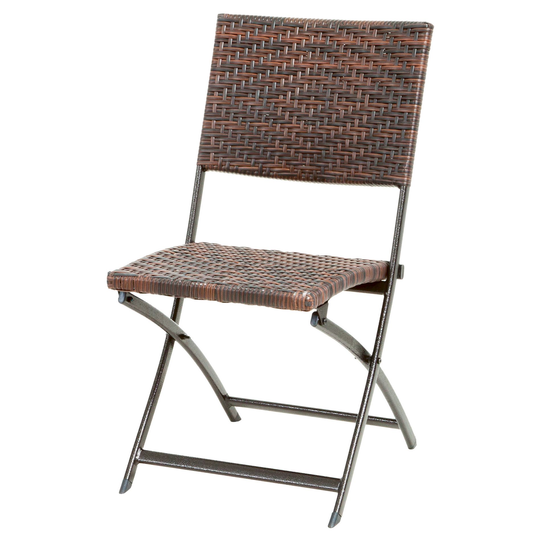 El Paso Set of 2 Wicker Patio Folding Chairs: Weather-Resistant, UV-Protected - Christopher Knight Home