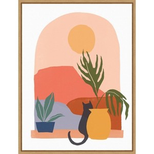 Amanti Art Paper Scene I by June Erica Vess Framed Canvas Wall Art - 1 of 4