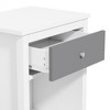 LIVAREEmlen 26.77''H Wooden Nightstand with One Drawer One Shelf for Kids, Adults,Gray+Silver handle - 4 of 4