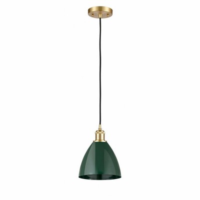 Plymouth Dome - 1 Light Cord Hung Mini Pendant In Industrial Style-11.25 Inches Tall and 7.5 Inches Wide